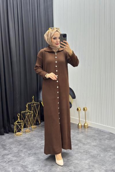 Nare Elbise Kahverengi Kahverengi