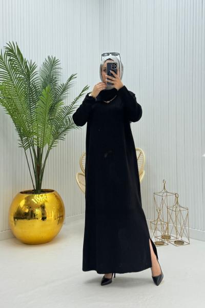 Olla Tesettür Elbise Siyah Siyah