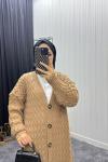 Örgü Desen Hırka Camel Camel