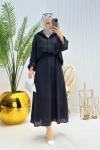 Papatya Tesettür Takım Siyah Siyah