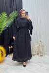 Pelerinli Elbise Siyah Siyah