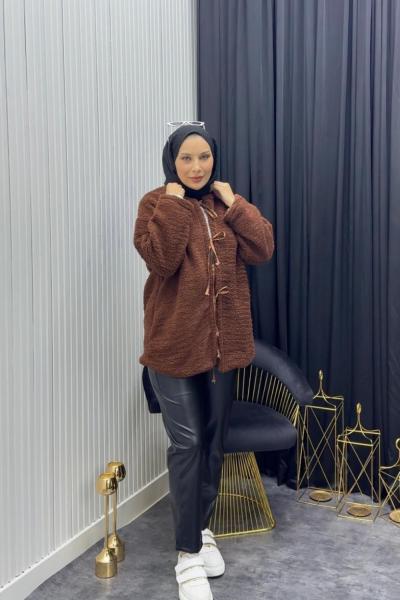 Peluş Mont Kahverengi  Kahverengi