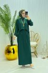 Selma Tesettür Takım Zümrüt Zümrüt
