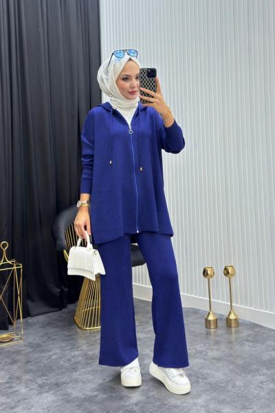 Simli Takım Saks Mavisi Saks Mavisi