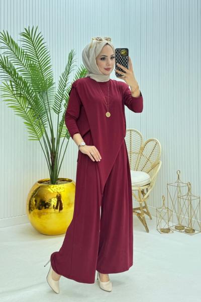 Sindrella Tesettür Takım Bordo Bordo