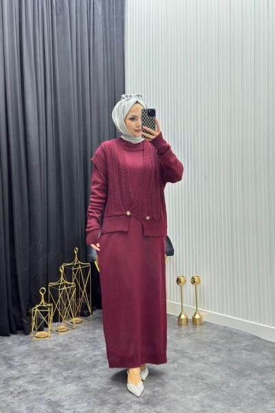 Sude Takım Bordo Bordo