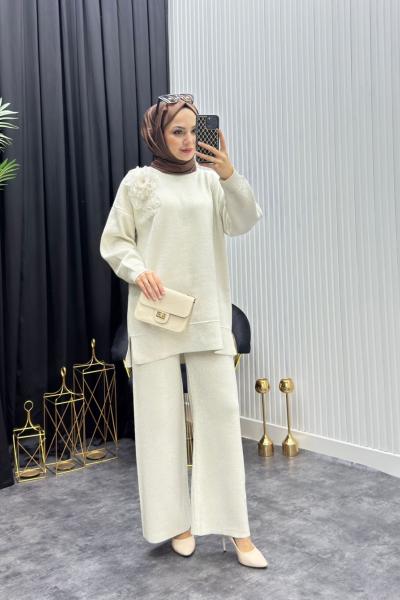 Tuana Takım Beyaz Beyaz