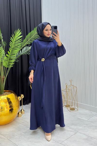 Viral Elbise Lacivert Lacivert