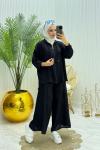Yıldız Tesettür Takım Siyah Siyah