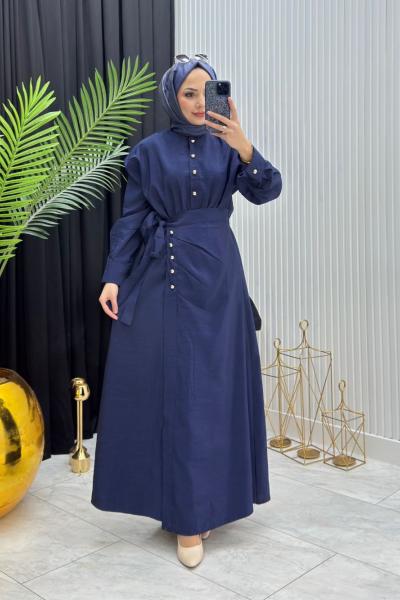 Zarafet Elbise Lacivert Lacivert