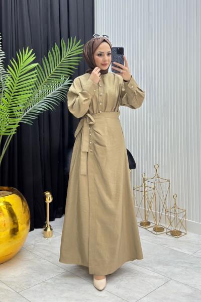 Zarafet Elbise Yağ Yeşili Yağ Yeşili